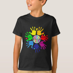 T-shirt Sensibilisation sur l'autisme Langue Signale Main