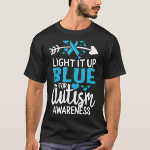 T-shirt Sensibilisation sur l'autisme Lumière Il En Bleu P