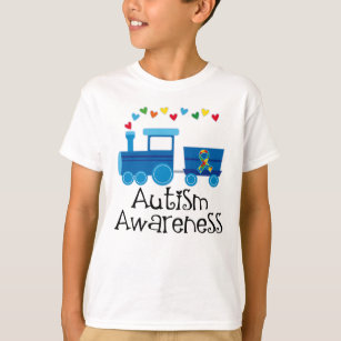 T-shirt Sensibilisation sur l'autisme Mois Puzzle Train à 