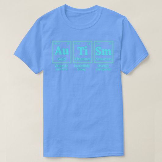 T-shirt sensibilisation sur l'autisme mois tableau périodi (Design devant)