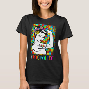 T-shirt Sensibilisation sur l'autisme MOM LIFE Guerrier Au