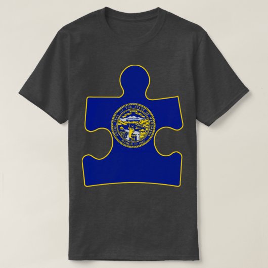 T-SHIRT SENSIBILISATION SUR L'AUTISME NEBRASKA (Design devant)