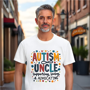 T-shirt Sensibilisation sur l'autisme Oncle : Soutenir, ai