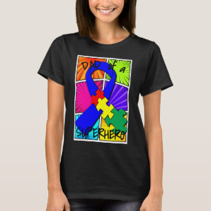 T-shirt Sensibilisation sur l'autisme Papa D'Un Superhéros