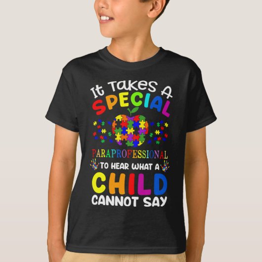 T-shirt Sensibilisation sur l'autisme Paraprofessionnelle (Devant)