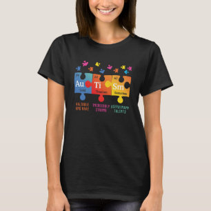 T-shirt Sensibilisation sur l'autisme Puzzle Éléments chim