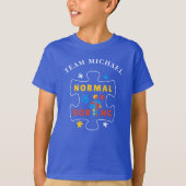 T-shirt Sensibilisation sur l'autisme Puzzle Normal est en (Devant)