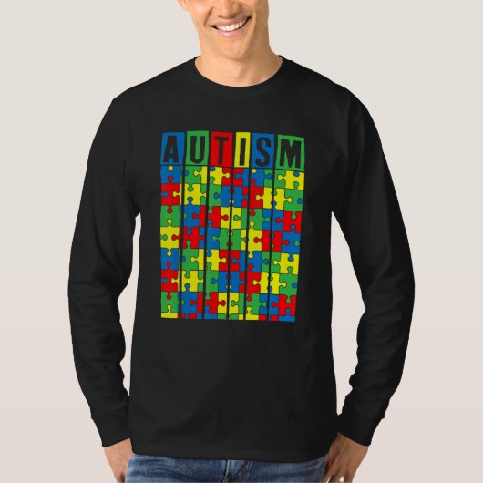 T-shirt Sensibilisation sur l'autisme Puzzle Pièce Autisti (Devant)