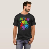 T-shirt Sensibilisation sur l'autisme Puzzle Pièce Support (Devant entier)