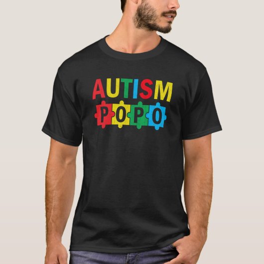 T-shirt Sensibilisation sur l'autisme Puzzle Ruban Fière A (Devant)