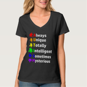 T-shirt Sensibilisation sur l'autisme Puzzle Ruban Mois Au