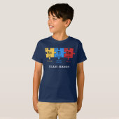 T-shirt Sensibilisation sur l'autisme Science Geek personn (Devant entier)