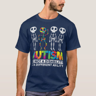 T-shirt Sensibilisation sur l'autisme Skeleton Ce n'est pa