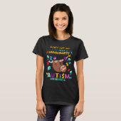 T-shirt Sensibilisation sur l'autisme Sloth Puzzle Maman A (Devant entier)