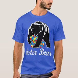 T-shirt Sensibilisation sur l'autisme Soeur Ours Soutien A