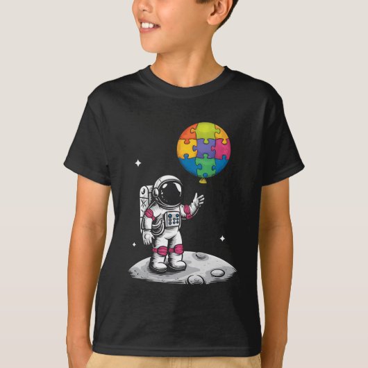 T-shirt Sensibilisation sur l'autisme spatiale de l'astron (Devant)