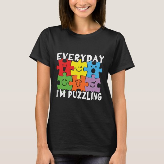 T-shirt Sensibilisation sur l'autisme spéciale du puzzle q (Devant)