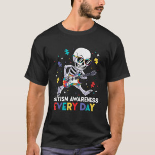 T-shirt Sensibilisation sur l'autisme Squelette Puzzle Gui