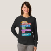 T-shirt Sensibilisation sur l'autisme Support Soins Accept (Devant entier)