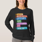 T-shirt Sensibilisation sur l'autisme Support Soins Accept (Devant)