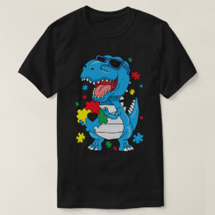 T-shirt Sensibilisation sur l'autisme T Rex Dinosaur Puzzl