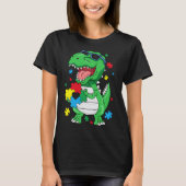 T-shirt Sensibilisation sur l'autisme T Rex Dinosaur Puzzl (Devant)