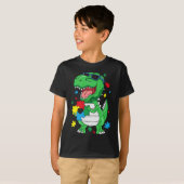 T-shirt Sensibilisation sur l'autisme T Rex Dinosaur Puzzl (Devant entier)