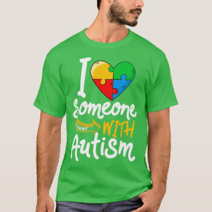 T-shirt Sensibilisation sur l'autisme Tante Drôle J'Aime Q