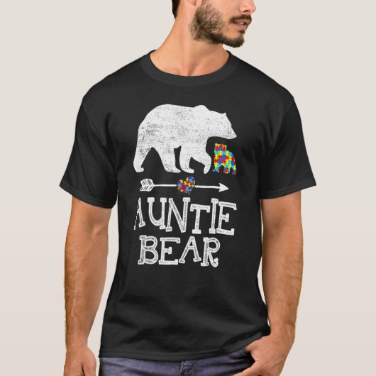 T-shirt Sensibilisation sur l'autisme Tante Ours Support A (Devant)