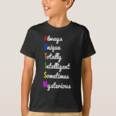 T-shirt Sensibilisation sur l'autisme toujours unique (Devant)