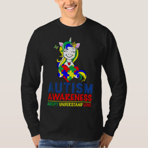 T-shirt Sensibilisation sur l'autisme Unicorn Cute Puzzles
