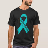 T-shirt Sensibilisation Turquoise au Ruban Sensibilisation (Devant)