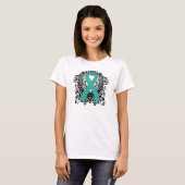 T-shirt Sensibilisation turquoise au soutien du carbone (Devant entier)