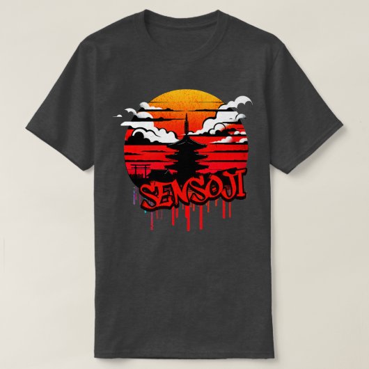 T-shirt Sensoji Temple Graffiti Design (Design devant)