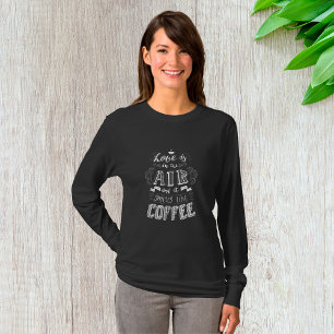 T-shirt Sent comme du café Femme Manches Longues