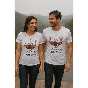 T-shirt Sentez la Beat, Live the Dream - Unisex Music Love