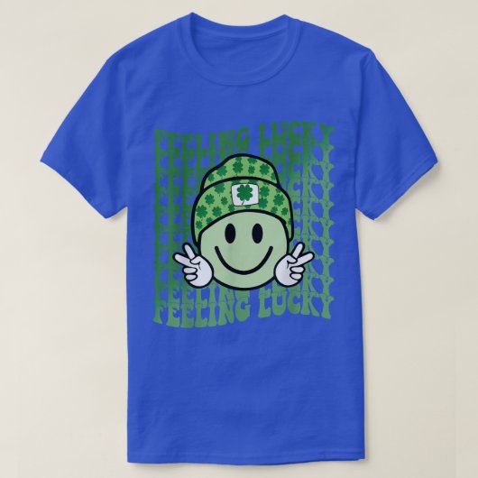 T-shirt Sentez Lucky Smile Face Shamrock St Patrick's Luc (Design devant)
