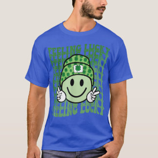 T-shirt Sentez Lucky Smile Face Shamrock St Patrick's Luc