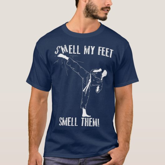 T-shirt Sentez Mes Pieds Sentez-Les Drôle Karate Martial (Devant)
