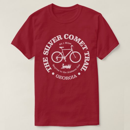 T-shirt Sentier de la comète argentée (cyclisme) (Design devant)