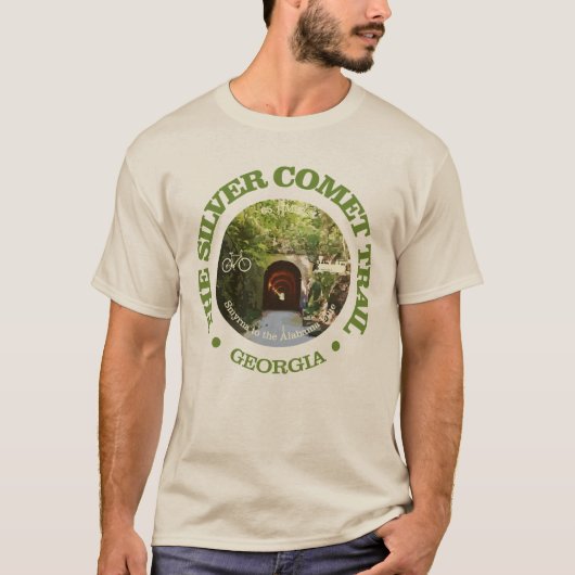 T-shirt Sentier de la comète argentée (cyclisme c) (Devant)