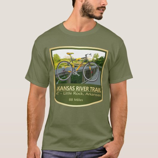 T-shirt Sentier de la rivière Arkansas (vélo2) (Devant)