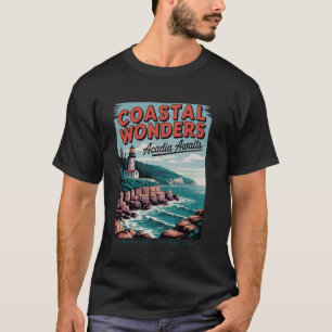 T-shirt sentier du phare d'Acadia Wilderness Adventure - A