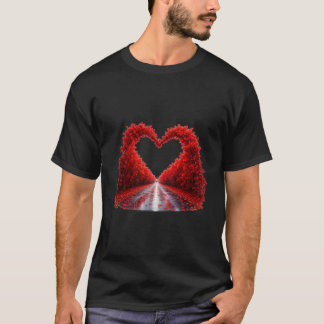 T-shirt Sentier forestier Cœur Rouge – Conception de la na