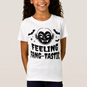 T-Shirt Sentiment Fang-Tastique Dessin de Vampire Drôle d'