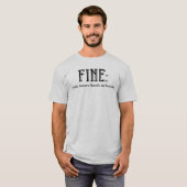 T-shirt Sentiment fin Neurotique fragile Émotionnel Sarcas (Devant entier)