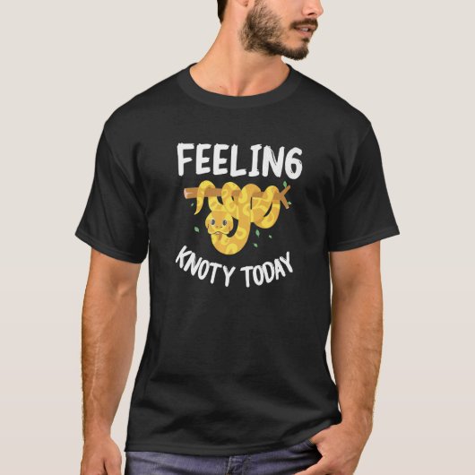 T-shirt Sentiment Knoty Aujourd'Hui Balle Python Snake Pyt (Devant)