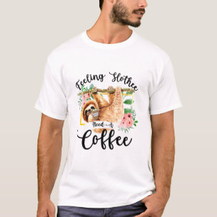 T-shirt Sentiment Lassitude Besoin d'un Café