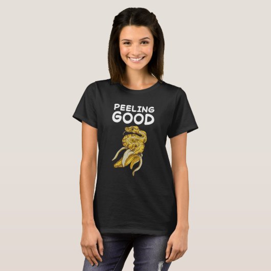 T-shirt Sentiment Peeling bon Banana Ball Python serpent R (Devant entier)