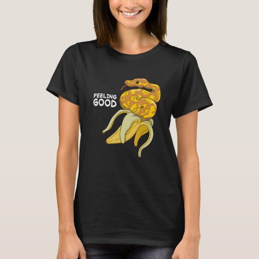 T-shirt Sentiment Peeling bon Banana Ball Python serpent R (Devant)